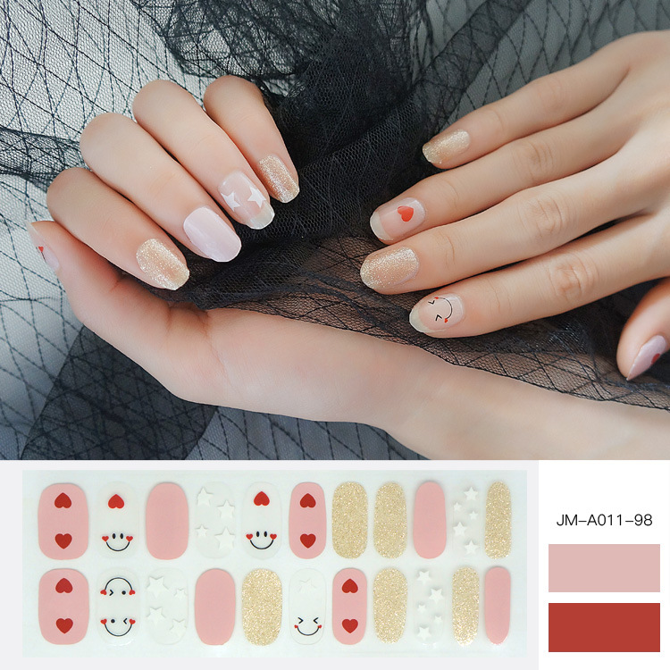 Wholesale Fashion Transparent Geometric Pattern Gel Nails Patches With Nail File 22 Pieces Set Nihaojewelry display picture 11