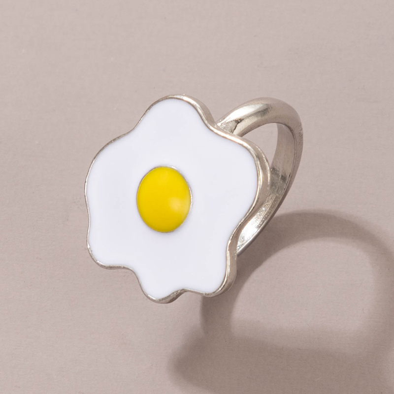 Nihaojewelry Cute Fried Egg Shape Ring Wholesale Jewelry display picture 1