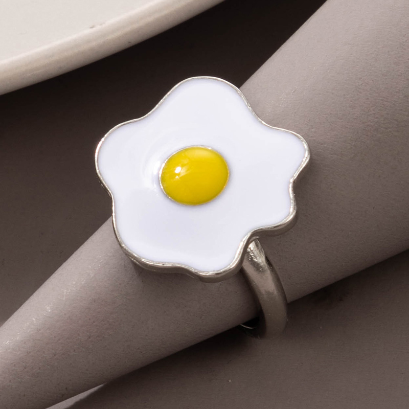 Nihaojewelry Cute Fried Egg Shape Ring Wholesale Jewelry display picture 2