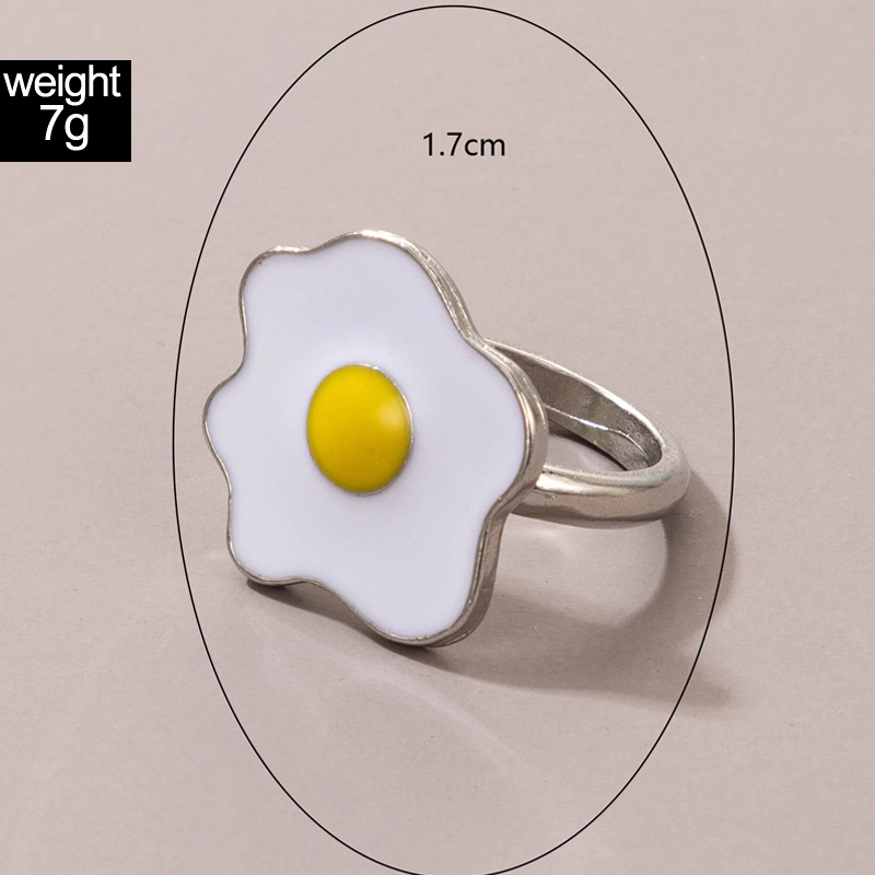 Nihaojewelry Cute Fried Egg Shape Ring Wholesale Jewelry display picture 3