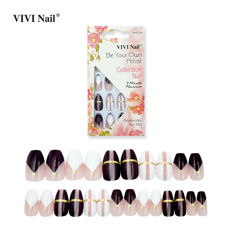 Wholesale Fashion Shield-shaped Pattern Nails Patches 24 Pieces Set Nihaojewelry display picture 1