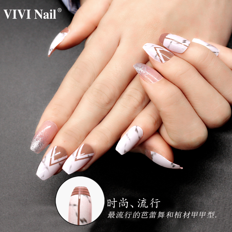 Wholesale Fashion Marble Pattern Nails Patches 24 Pieces Set Nihaojewelry display picture 5