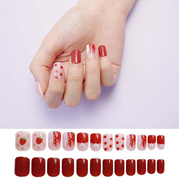 Wholesale Accessories Clashing Color Square 24 Pieces Fake Nails Nihaojewelry display picture 3