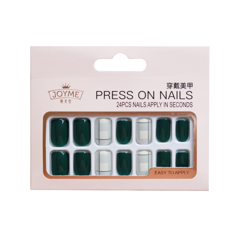 Wholesale Accessories Clashing Color Square Head 24 Pieces Fake Nails Nihaojewelry display picture 5