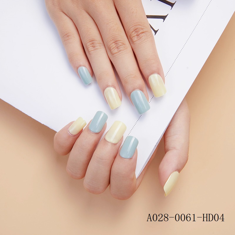 Nihaojewelry Macaron Color Square Head Short Fake Nail Patch Wholesale Accessories display picture 1