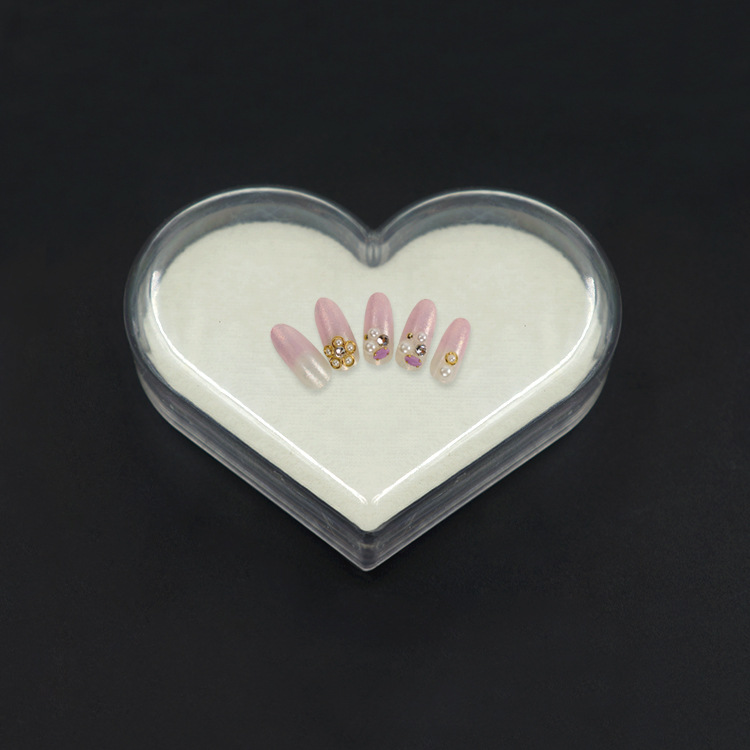 Wholesale Accessories Heart Shaped Fake Nail Display Plastic Empty Box Nihaojewelry display picture 4