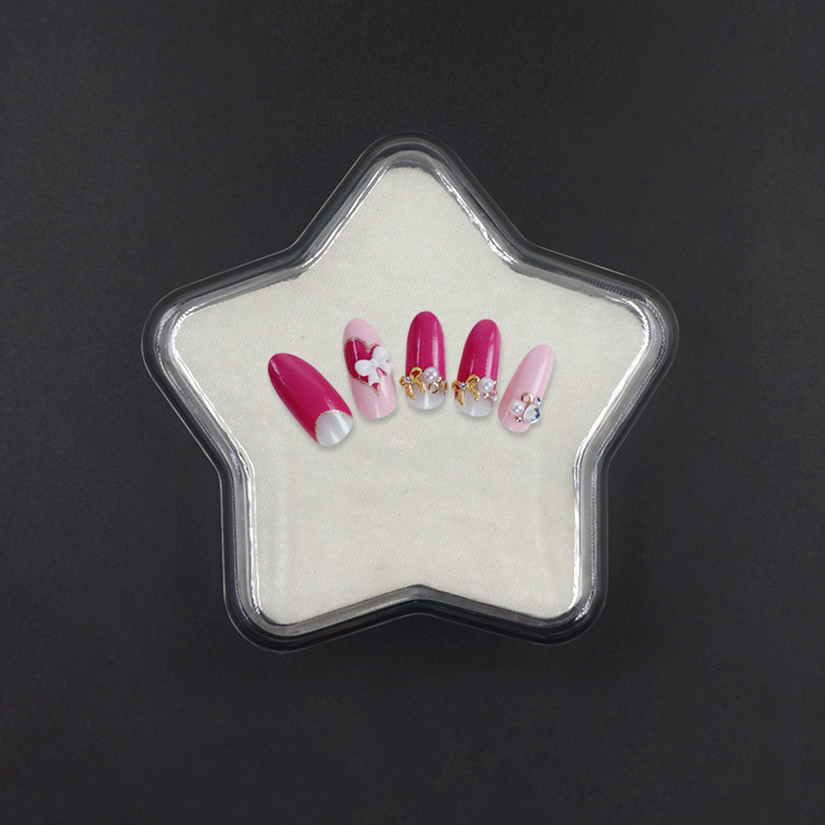 Wholesale Accessories Pentagram Nail Display Transparent  Empty Plastic Box Nihaojewelry display picture 2