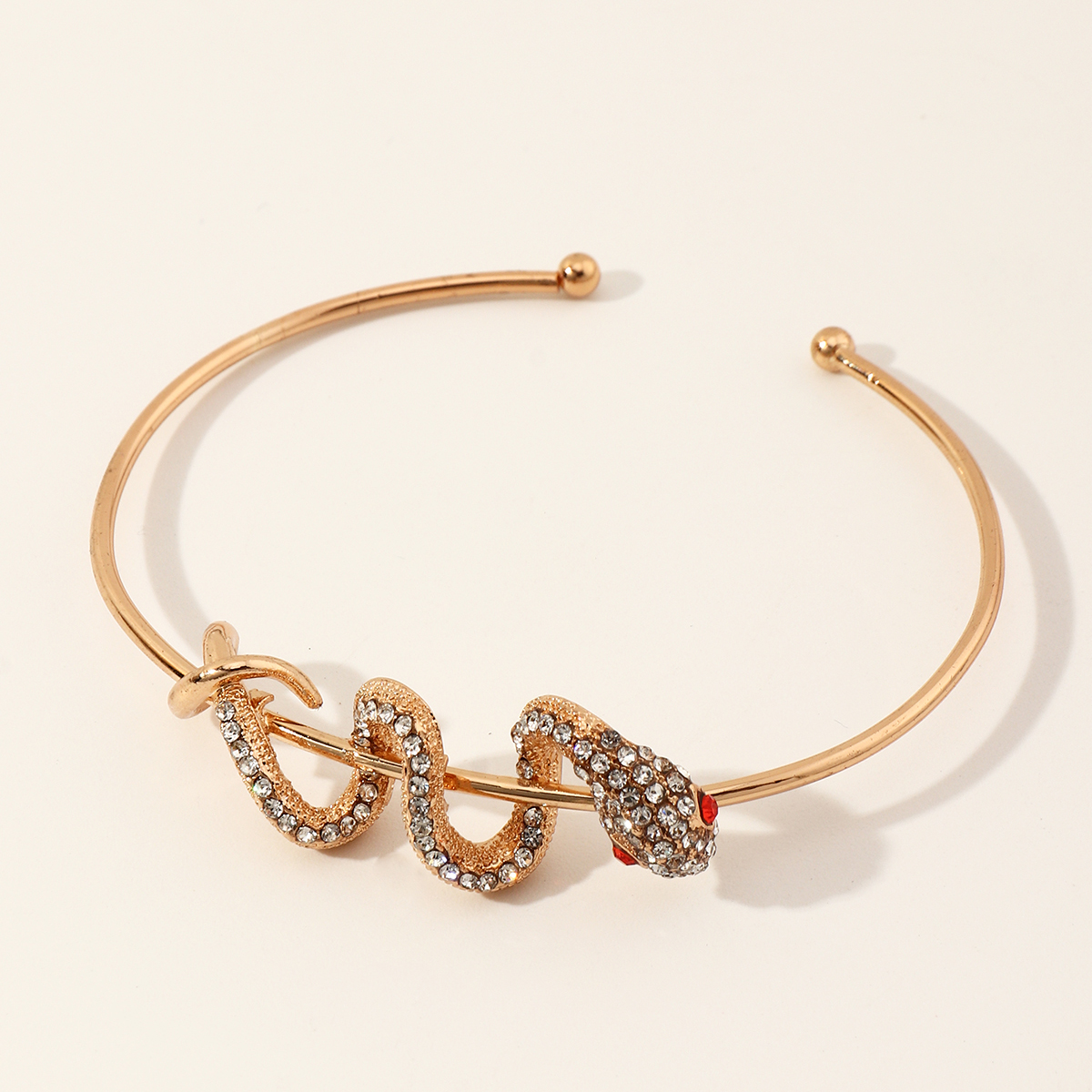 Nihaojewelry Wholesale Jewelry New Style Diamond Snake-shaped Bracelet display picture 4