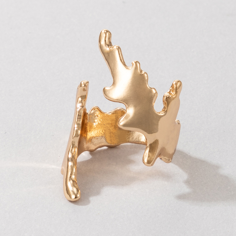 Nihaojewelry الجملة مجوهرات جديد بسيط الذهبي هندسية فتح حلقة مشتركة display picture 1