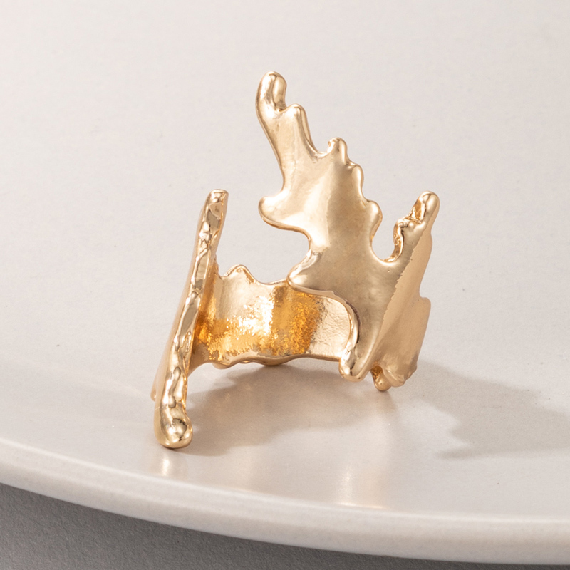 Nihaojewelry الجملة مجوهرات جديد بسيط الذهبي هندسية فتح حلقة مشتركة display picture 2