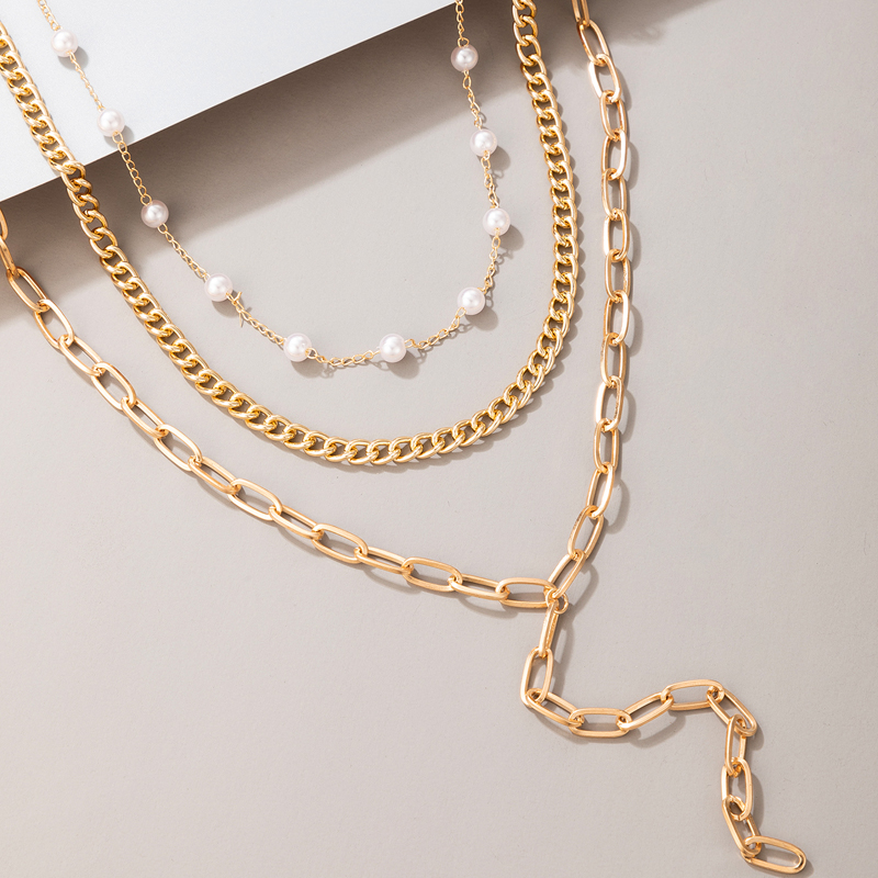 Nihaojewelry Großhandel Schmuck Mode Neue Langkettige Anhänger Perlen Mehrschichtige Halskette display picture 2