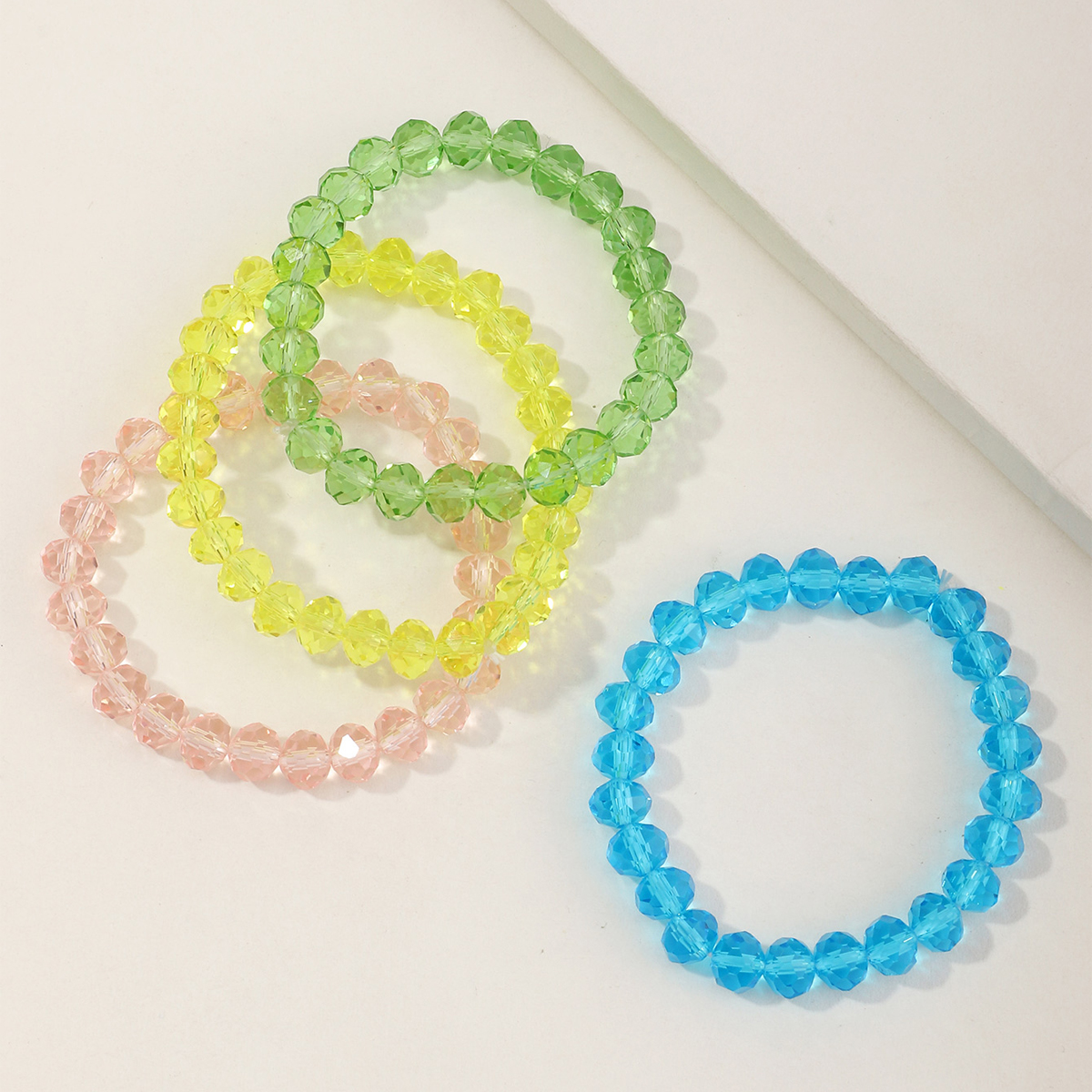Nihaojewelry Wholesale Jewelry Simple Crystal Beads Color Bracelet Set display picture 3