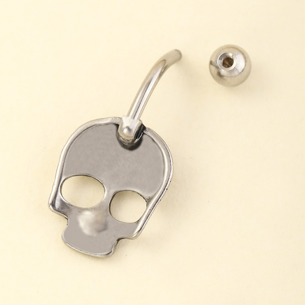 Wholesale Punk Skull Head Belly Button Ring Nihaojewelry display picture 3