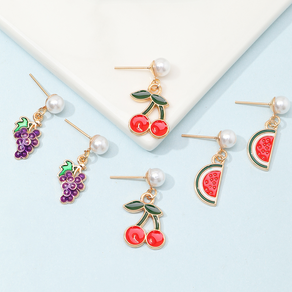 Nihaojewelry Wholesale Jewelry Fashion Fruit Pendant Stud Earrings display picture 2