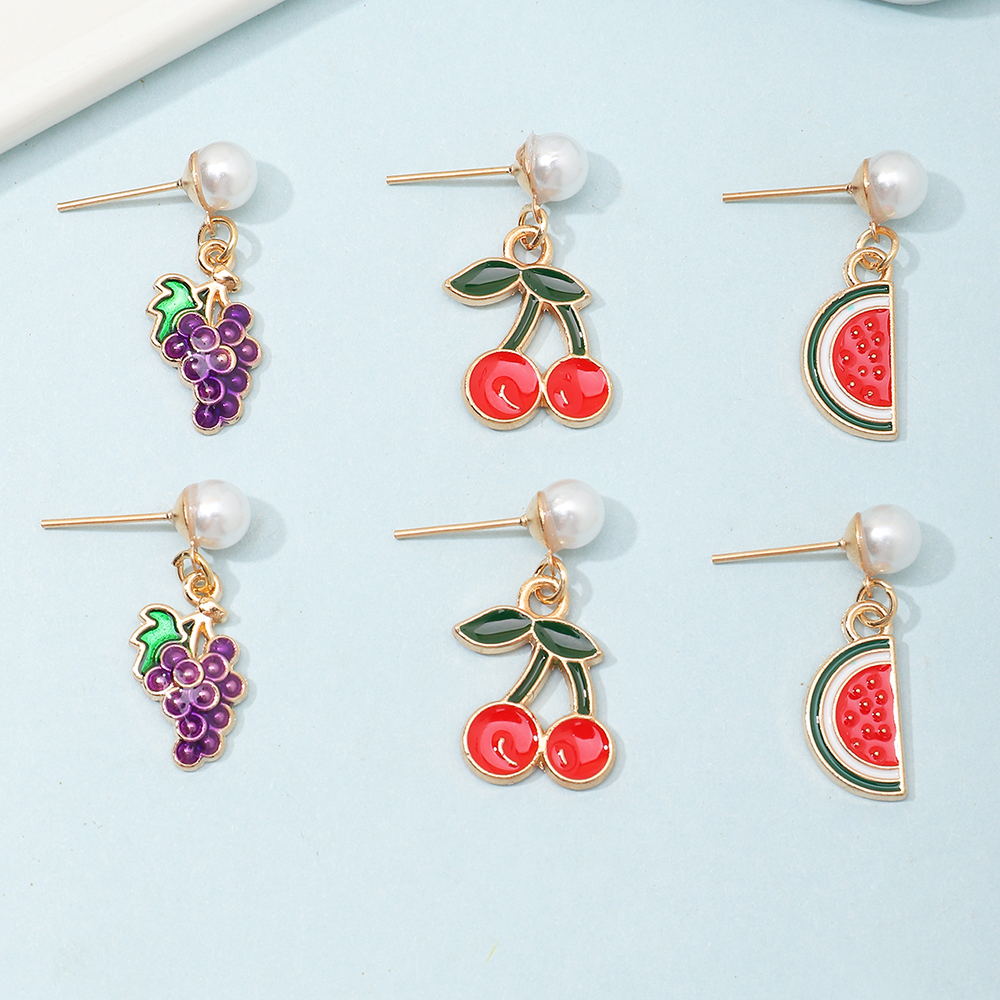 Nihaojewelry Wholesale Jewelry Fashion Fruit Pendant Stud Earrings display picture 3