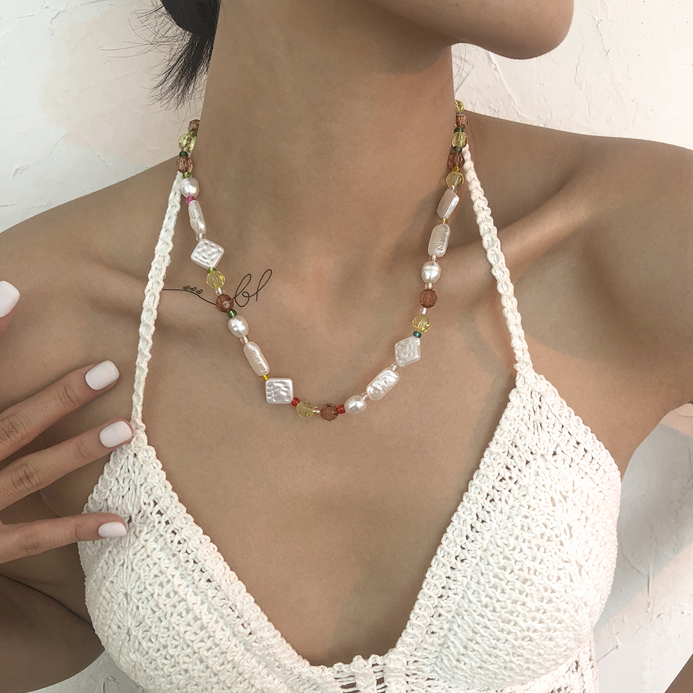 Nihaojewelry Bijoux En Gros Perles De Bohème Alliage Collier De Perles De Forme Spéciale display picture 2