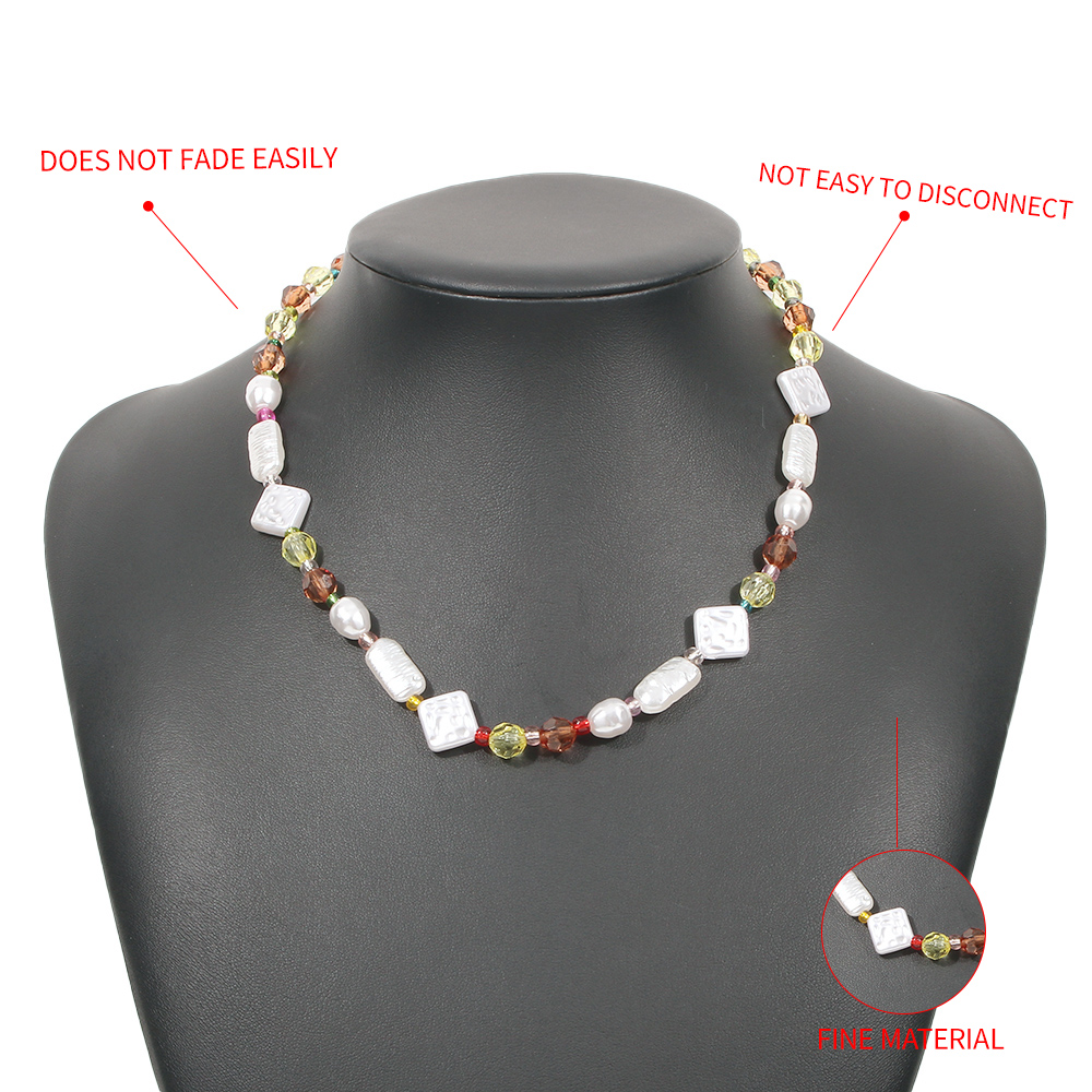 Nihaojewelry الجملة مجوهرات البوهيمي الخرز سبائك خاص على شكل اللؤلؤ قلادة display picture 4