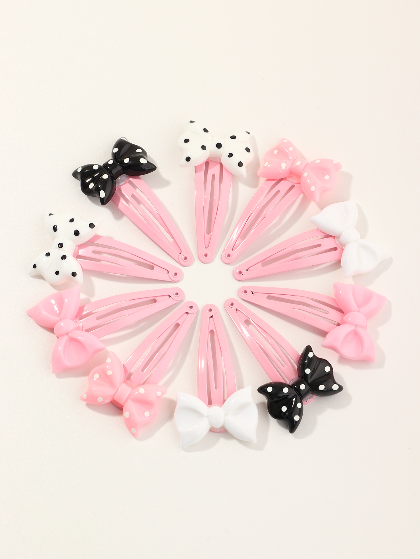 Wholesale Cute Polka Dot Bow Children's Hairpin Nihaojewelry display picture 3