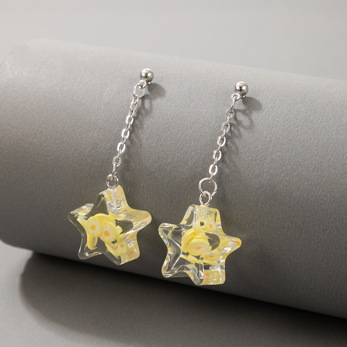 Wholesale Jewelry Three-dimensional Five-pointed Star Earrings Nihaojewelry display picture 1