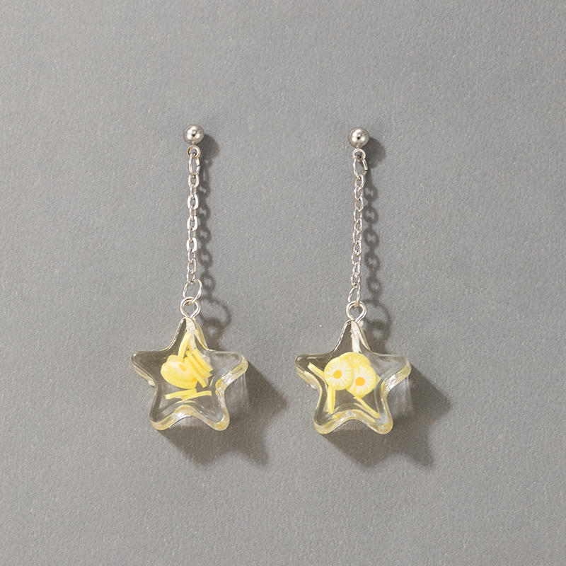 Wholesale Jewelry Three-dimensional Five-pointed Star Earrings Nihaojewelry display picture 3