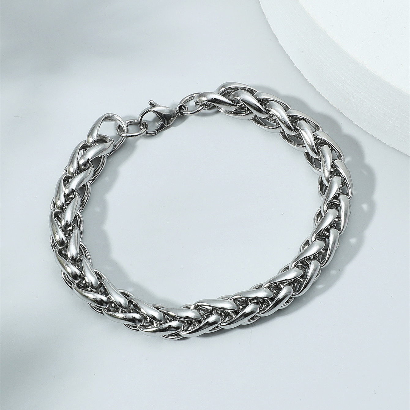 Wholesale Jewelry Twist Thick Titanium Steel Bracelet Nihaojewelry display picture 2