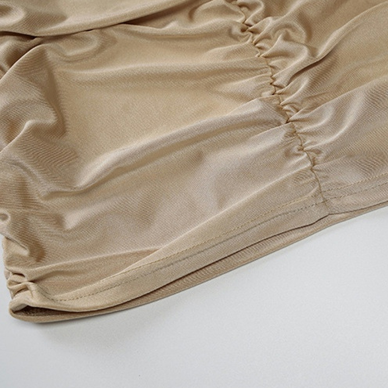 Robe Sexy Plissée À Col Licou De Couleur Unie En Gros Nihaojewelry display picture 6