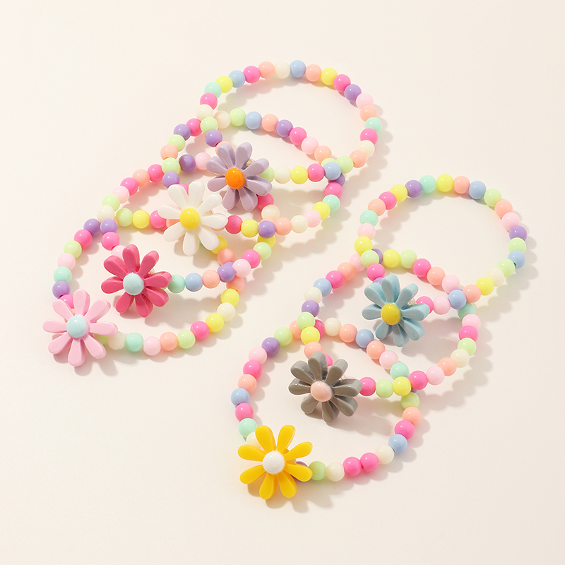 Wholesale Jewelry Sun Flower Colorful Round Bead Bracelet Nihaojewelry display picture 1