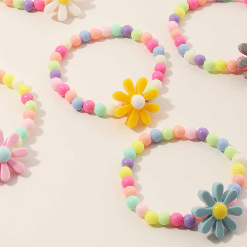 Wholesale Jewelry Sun Flower Colorful Round Bead Bracelet Nihaojewelry display picture 3