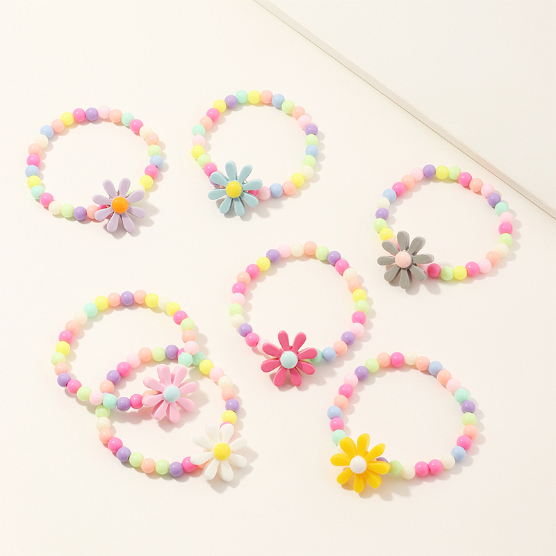 Bijoux En Gros Sun Flower Bracelet De Perles Rondes Colorées Nihaojewelry display picture 4