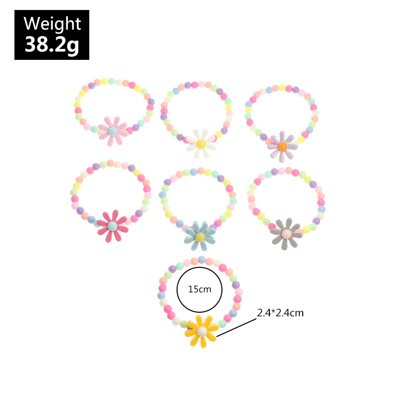 Bijoux En Gros Sun Flower Bracelet De Perles Rondes Colorées Nihaojewelry display picture 5