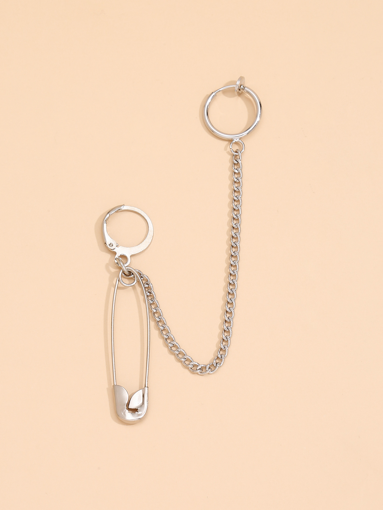 Großhandel Einfache Geometrische Pin Anhänger Legierung Ohrringe Clip Nihaojewelry display picture 2