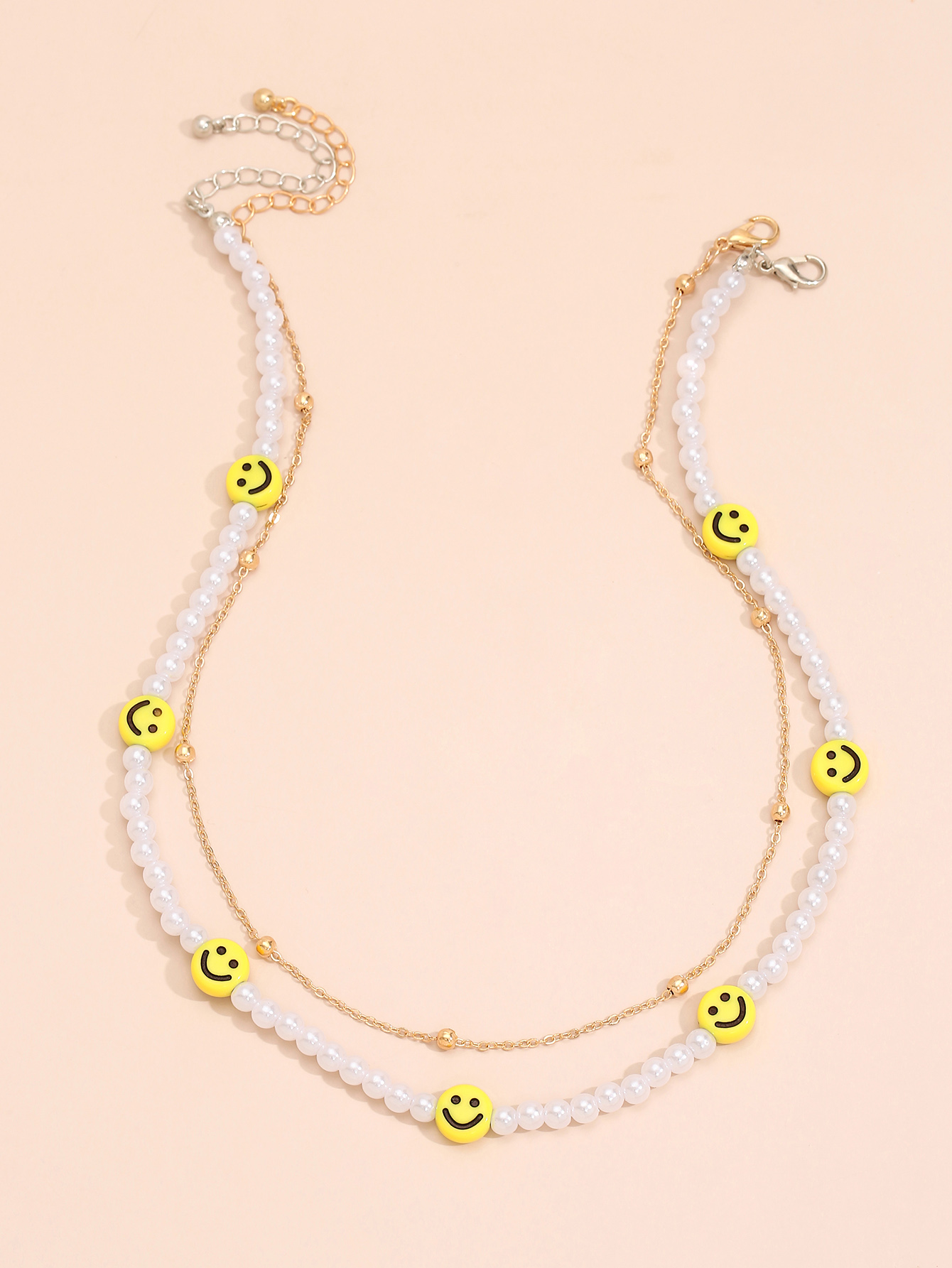 Vente En Gros Collier De Perles Smiley Rétro Coréen Nihaojewelry display picture 2