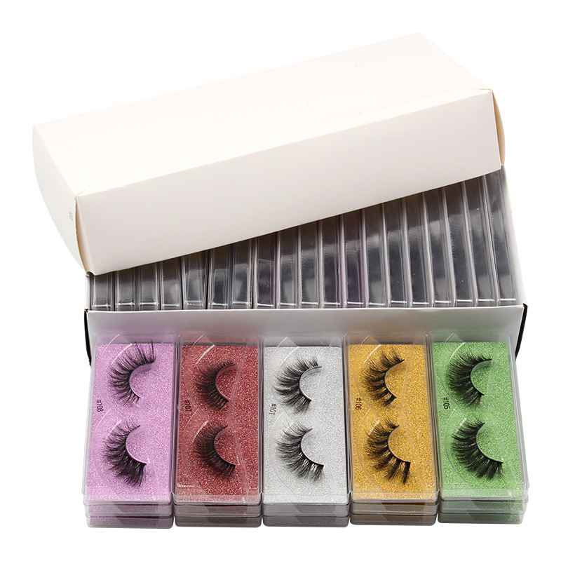 Nihaojewelry Color Base Card Mixed Natural False Eyelashes 10/20 Pair Set Wholesale display picture 7