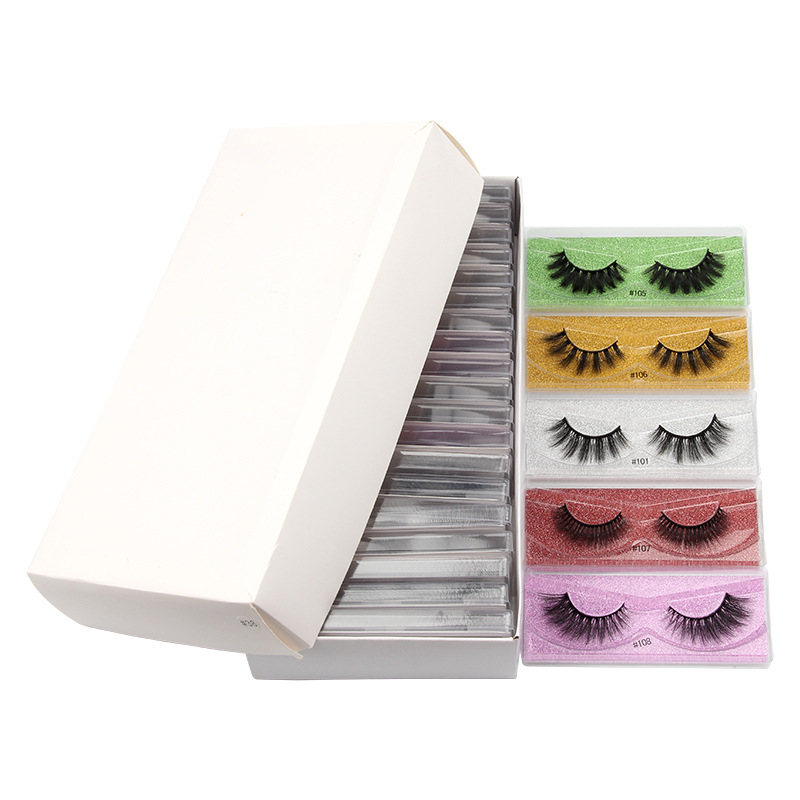 Nihaojewelry Color Base Card Mixed Natural False Eyelashes 10/20 Pair Set Wholesale display picture 9