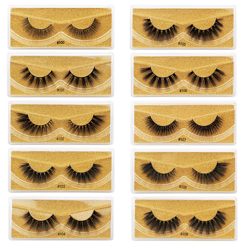 Nihaojewelry Color Base Card Mixed Natural False Eyelashes 10/20 Pair Set Wholesale display picture 10