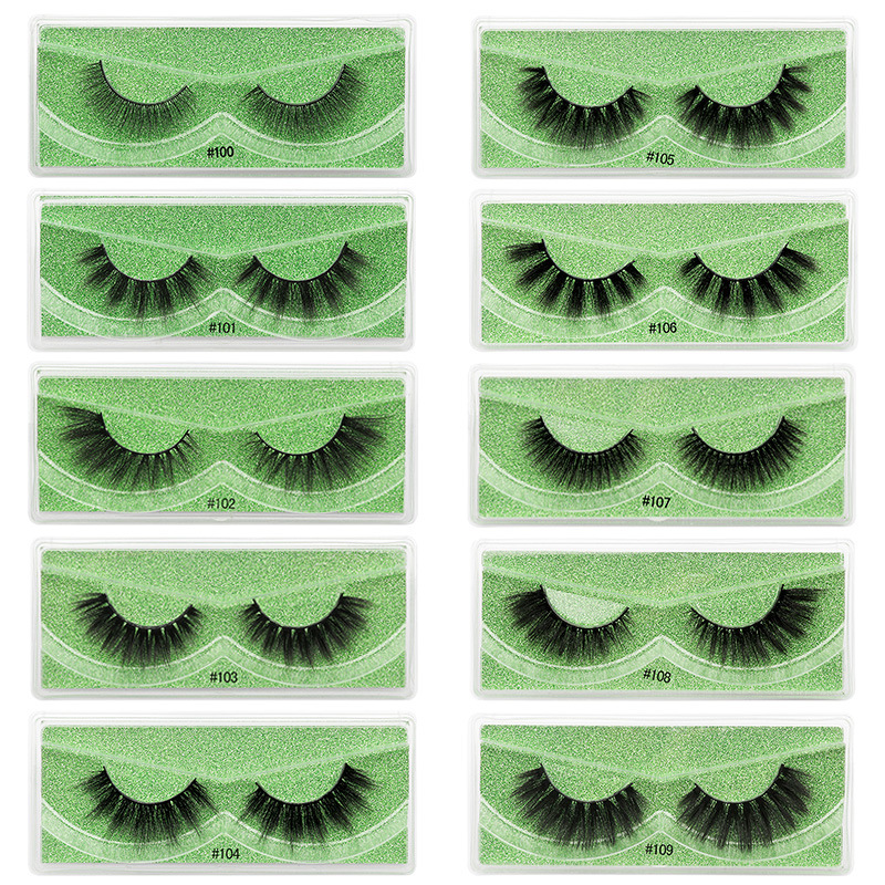 Nihaojewelry Color Base Card Mixed Natural False Eyelashes 10/20 Pair Set Wholesale display picture 12