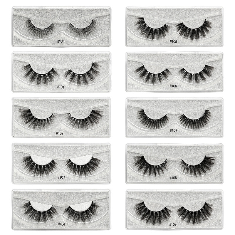 Nihaojewelry Color Base Card Mixed Natural False Eyelashes 10/20 Pair Set Wholesale display picture 14