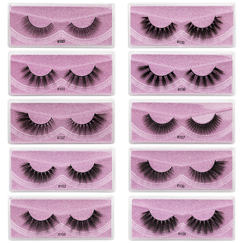 Nihaojewelry Color Base Card Mixed Natural False Eyelashes 10/20 Pair Set Wholesale display picture 18