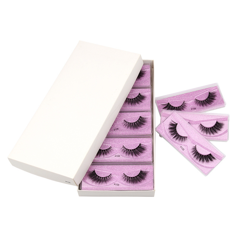Nihaojewelry Color Base Card Mixed Natural False Eyelashes 10/20 Pair Set Wholesale display picture 19