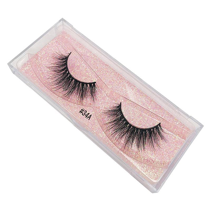 Nihaojewelry 1 Pair Of Real Mink Hair Natural Thick Eyelashes Wholesale display picture 17