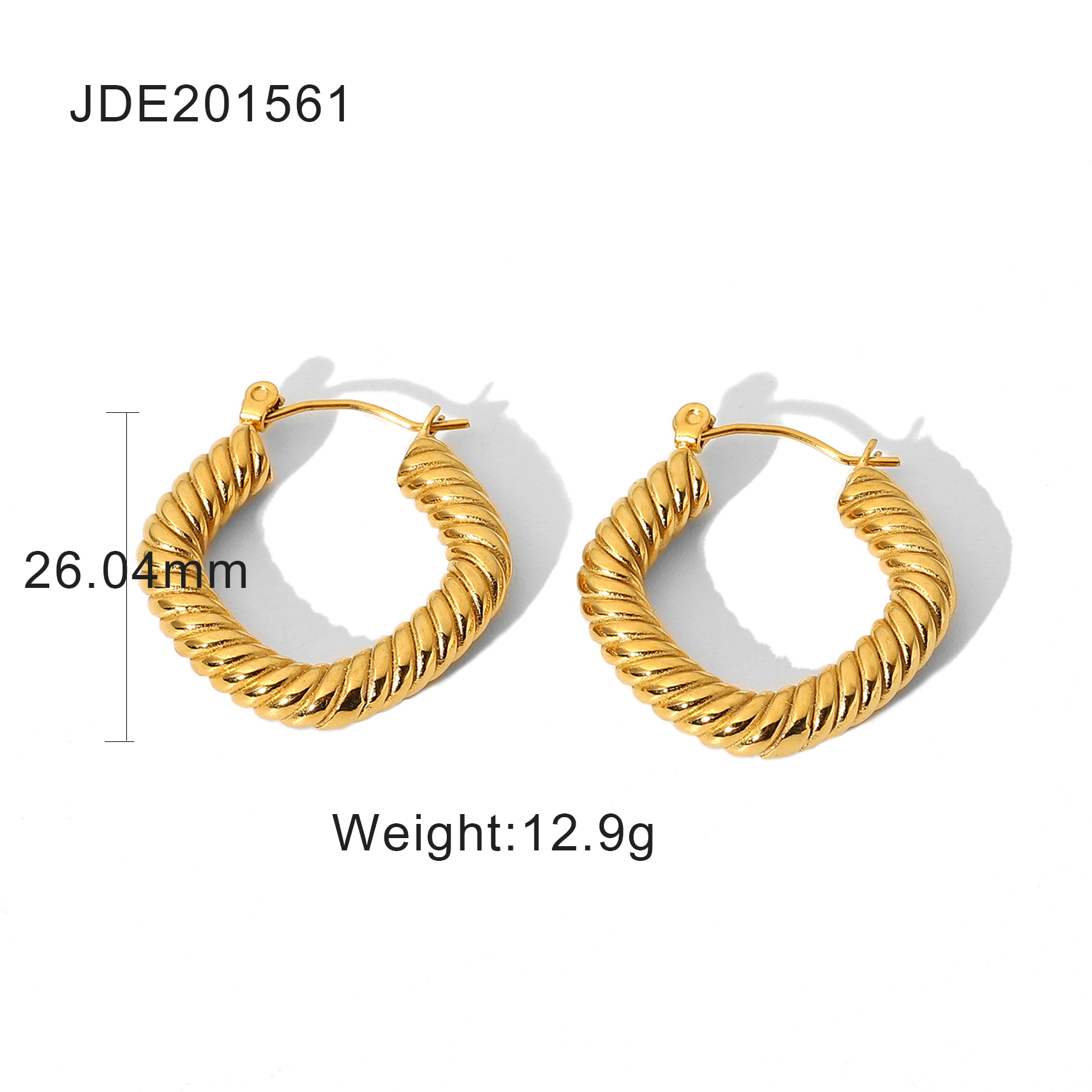 Vente En Gros Bijoux Enroulement Géométrique Boucles D&#39;oreilles En Acier Inoxydable En Forme De C Nihaojewelry display picture 10