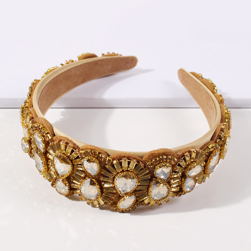 Wholesale Jewelry Fashion Diamond-studded Broad-brimmed Headband Nihaojewelry display picture 3