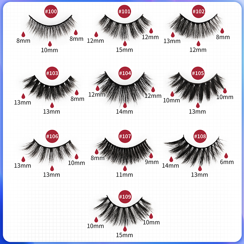 Nihaojewelry 10 Pairs Of 3d Natural Nude Makeup Eyelashes Mixed Set Wholesale display picture 2