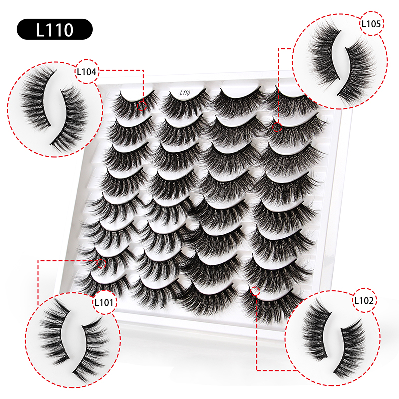 Nihaojewelry 16 Pairs Of Mixed Fluffy Exaggerated Eyelashes display picture 15