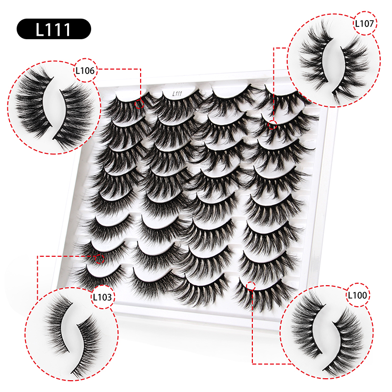 Nihaojewelry 16 Pairs Of Mixed Fluffy Exaggerated Eyelashes display picture 16