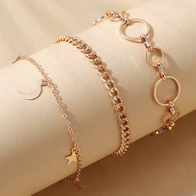 Nihaojewelry Simple Petite Étoile Lune Bracelet Ensemble Bijoux En Gros display picture 1