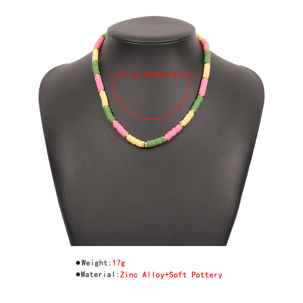 Nihaojewelry Einfache Kontrastfarbe Weiche Keramik Geometrische Halskette Großhandel Schmuck display picture 3