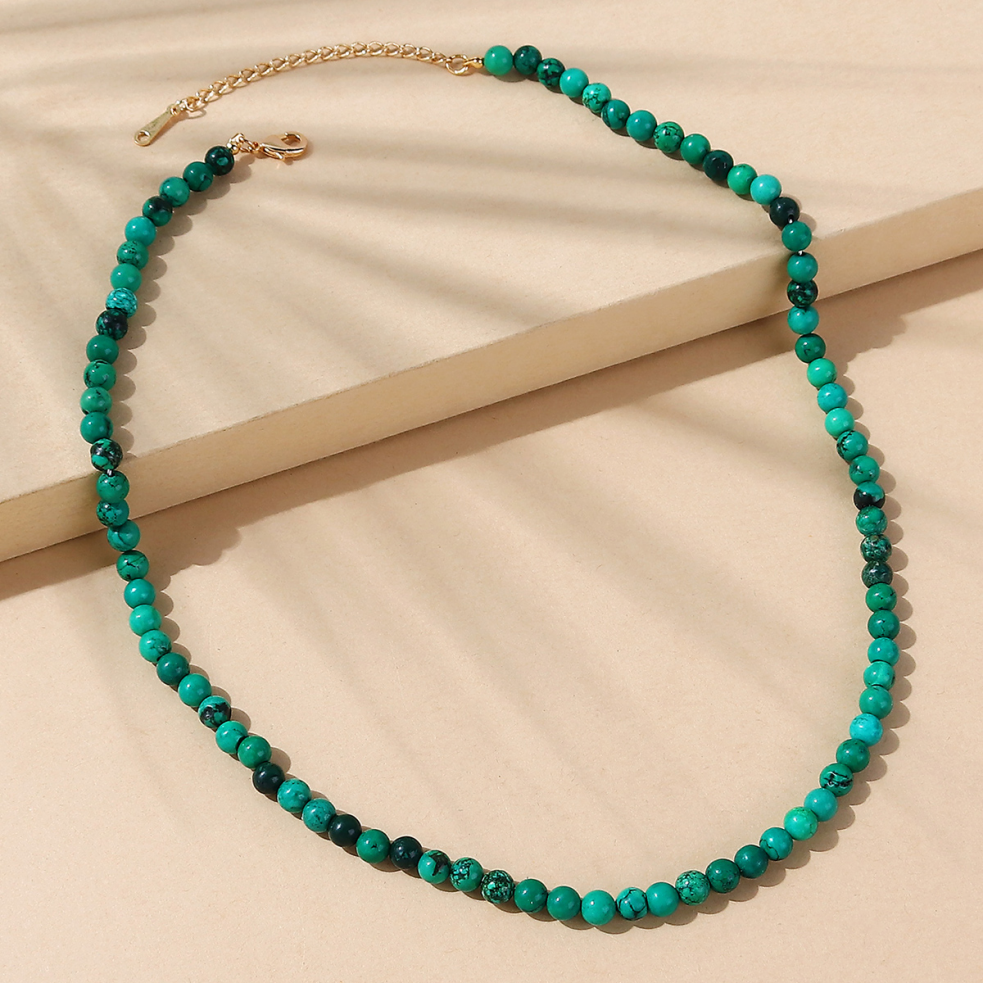 Nihaojewelry Wholesale Jewelry Retro Natural Turquoise Beads Necklace display picture 1