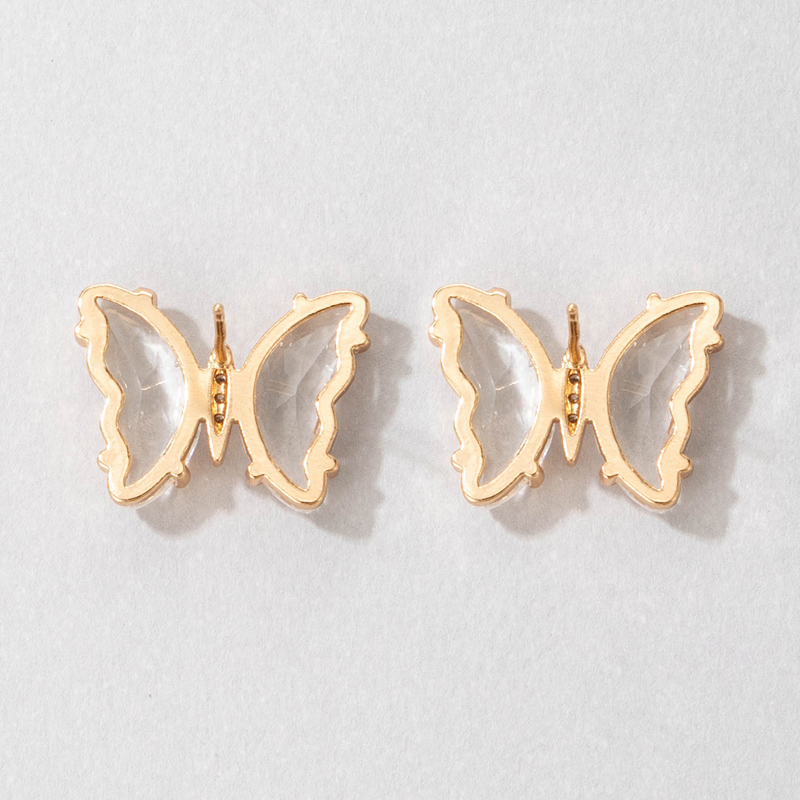 Nihaojewelry Wholesale Jewelry New Korean Transparent Acrylic Butterfly Earrings display picture 2