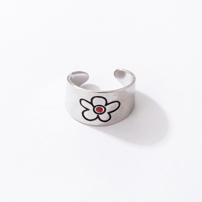 Mode Retro Geschnitzte Blume Offener Ring Großhandel Nihaojewelry display picture 6